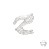 Z Alphabet Recycled Silver Stud Earring