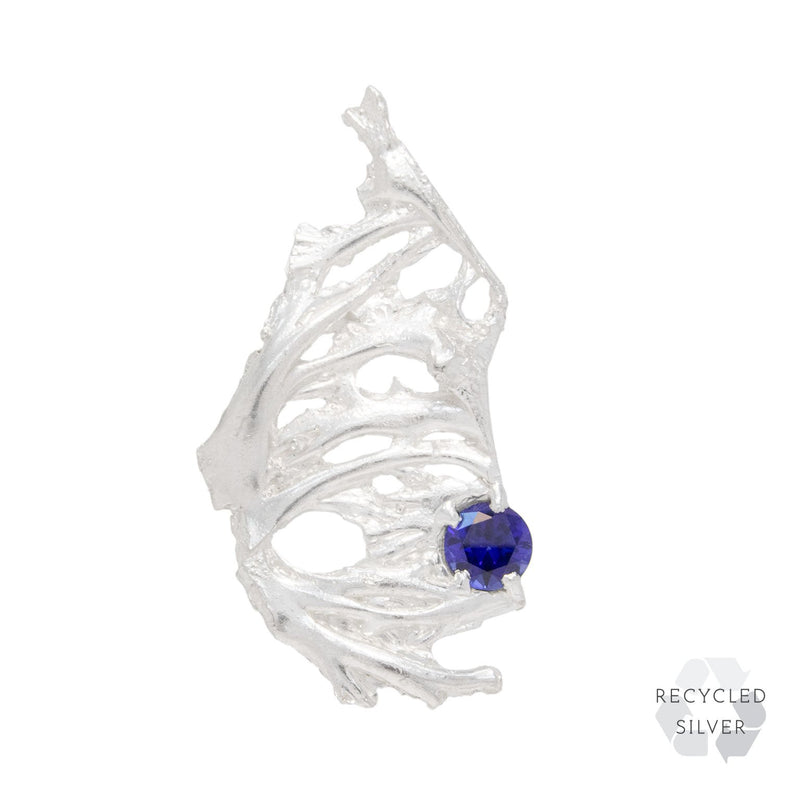 Zemra Sapphire Argenti Recycled Silver Earrings