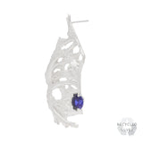 Zemra Sapphire Argenti Recycled Silver Earrings