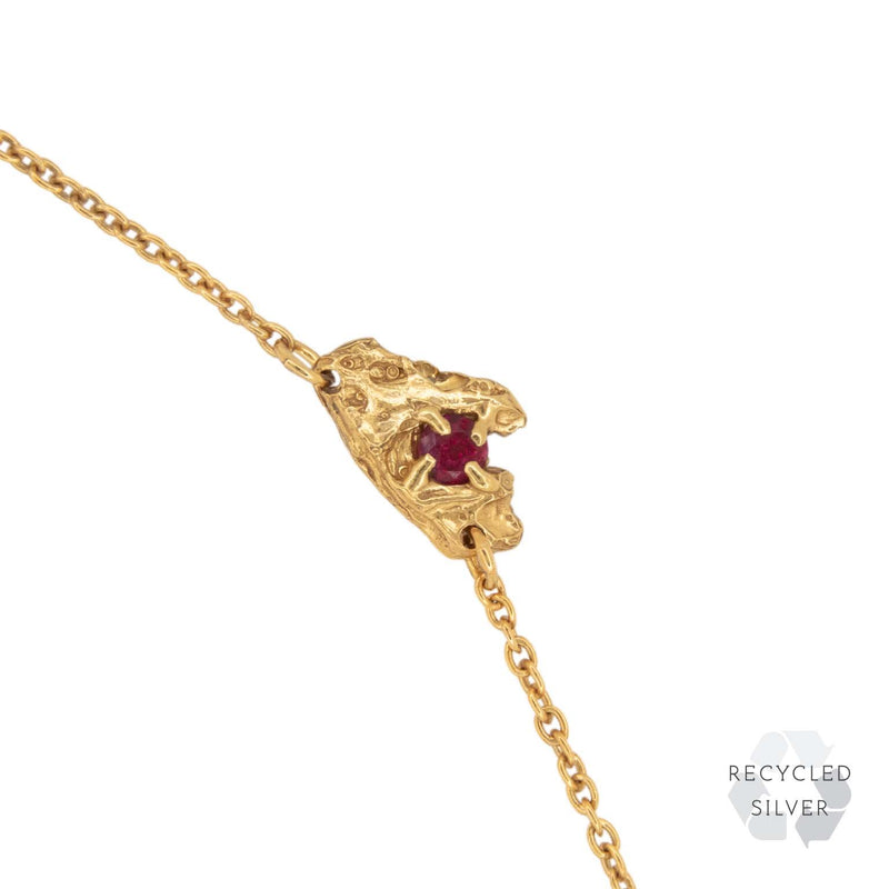 Ziyo Ruby Recycled Silver Necklace