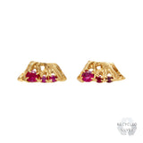 Cora Ruby Recycled Silver Earrings