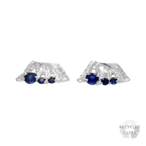 Cora Sapphire Argenti Recycled Silver Earrings