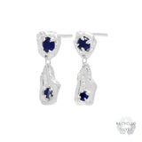 Dia Sapphire Argenti Recycled Silver Earrings