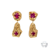 Dia Ruby Recycled Silver Earrings