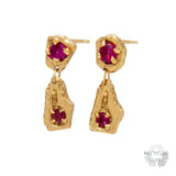 Dia Ruby Recycled Silver Earrings