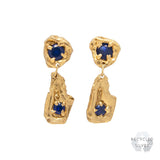 Dia Sapphire Recycled Silver Earrings