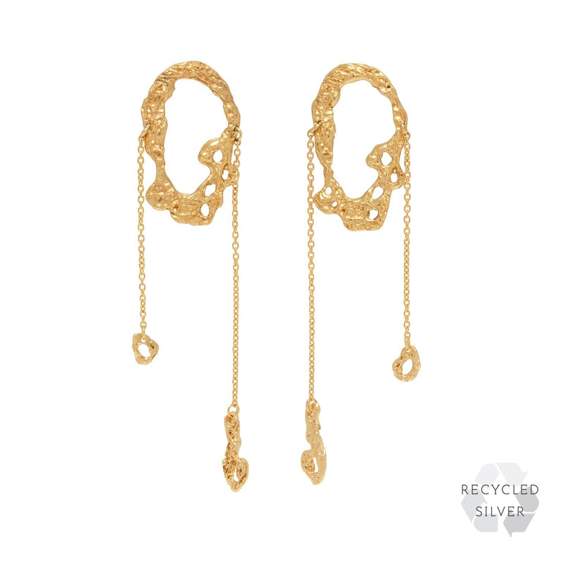 Parodia Gold Recycled Silver Earrings