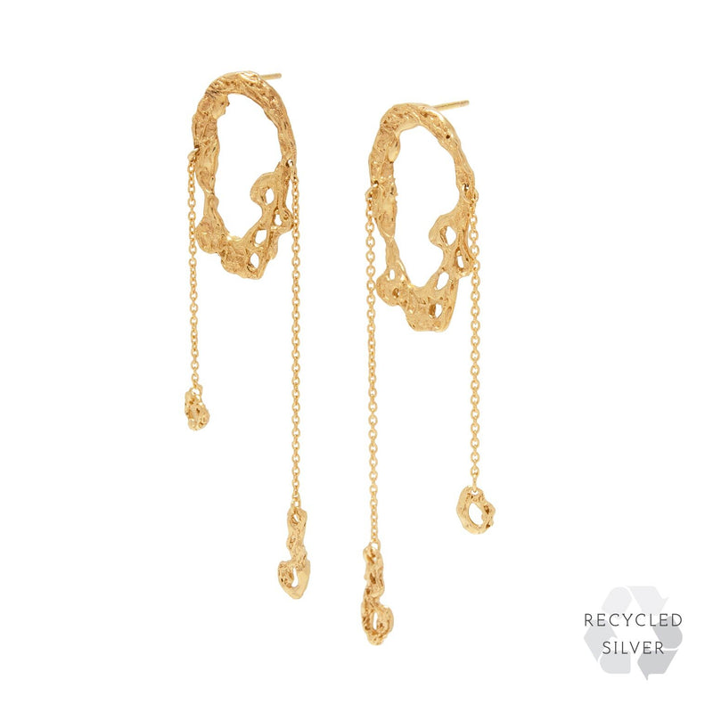 Parodia Gold Recycled Silver Earrings