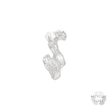 S Alphabet Recycled Silver Stud Earring