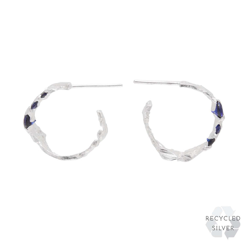 Tima Sapphire Argenti Recycled Silver Earrings